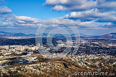 A Winterâ€™s View of the Roanoke Valley, Virginia, USA Editorial Stock Photo